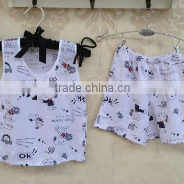 100% cotton baby pajamas sleeveless