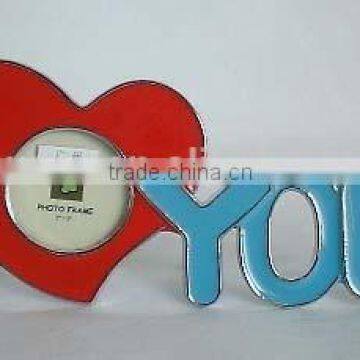 Lovely I LOVE YOU Metal Pewter Zinc Alloy Home Decorative Photo Frame photo-4