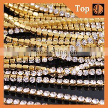 Crystal Close Rhinestone Chain Copper Cup Chain for Clothing Embellishment photo-6