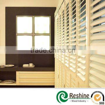Basswood plantation shutter louvers, shutters