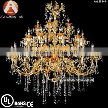 Antique Style Zinc Crystal Chandelier for Hotel Decoration