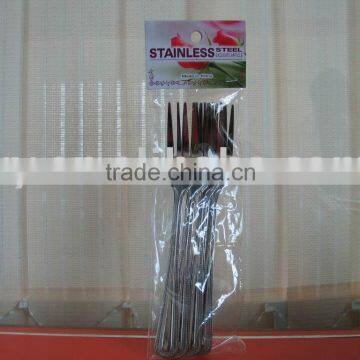 12PCS Bulk Stainless Steel Fork With Opp Bag packing