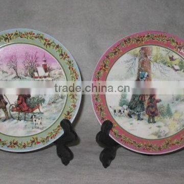 Christmas decorative garden & picnic plate