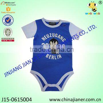 2015 wholesale hot sale baby bodysuit 100%cotton