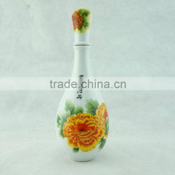 Small size ceramic Material decorative wine bottle for sales