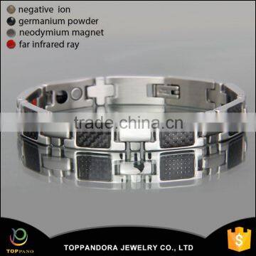 New design magnetic bracelet for men/ women popular stainless steel high polished bio magnetic bracelet