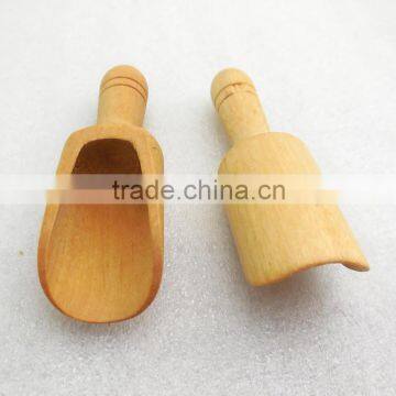 traditional wooden bath salt spoon