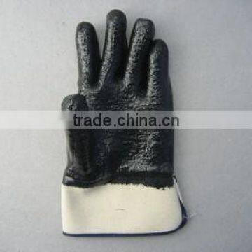 Black Neoprene Safety Cuff Gloves With Terry Cloth Liner(5345)