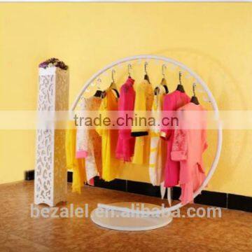 Customied cloth display shelves circular cloth display stand