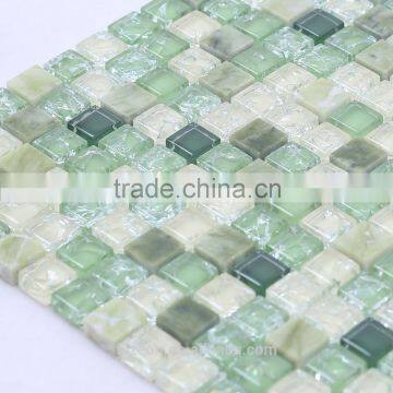 glass mix stone mosaic tile