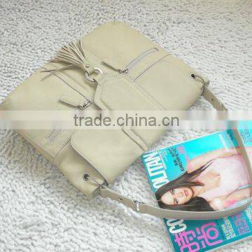 Wholesale Women Leather Tote Bag Private Label Handbags Leisure Travel Book Bag Messenger Bag photo-6