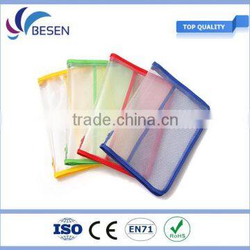 PVC plastic zipper household packaging bag for documents