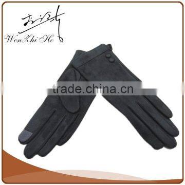 Factory Direct Sale Durable In Use Grey Suede Gloves