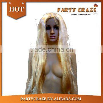 Womens long gold fake hair wigs