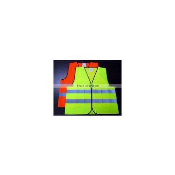 Yellow or orange safety vest meet CE, ENISO20471