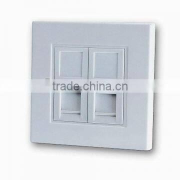 Supply Network Rj45 Wall Outlet 2 Ports Faceplate With Cat6 Keystone Jack photo-4
