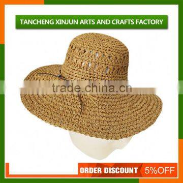 Promotional Best Price Fancy Women Beach Visor Straw Hat