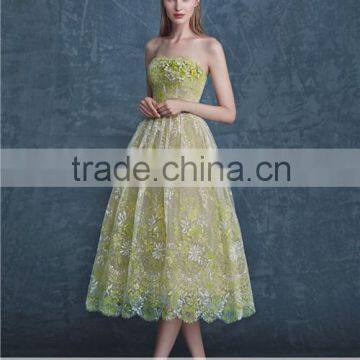 AR-63 Latest Dress Designs Vestido Novia Green Long A-Line Alibaba Prom Dress Tulle 2016