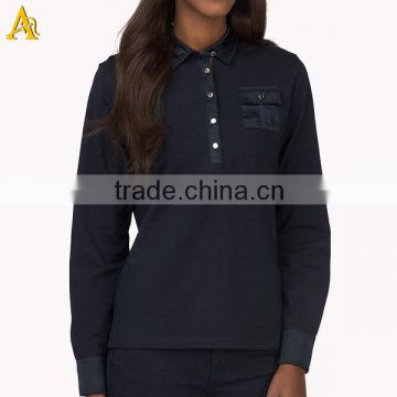 cotton blend polo t shirt custom polo shirt with pocket