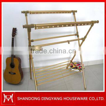 X style clothes rack in golden color ,material can be choosed