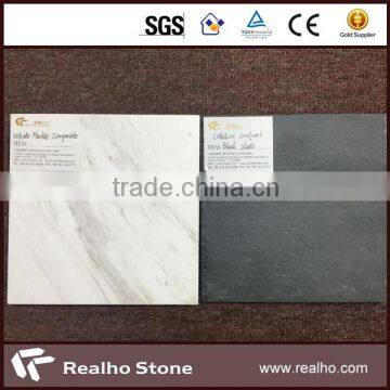 competitive price white marble composite tile /veneer tile