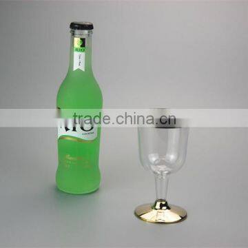 5OZ Plastic Gold Rim Wine Cup ,Disposable Plastic Champagne Cup