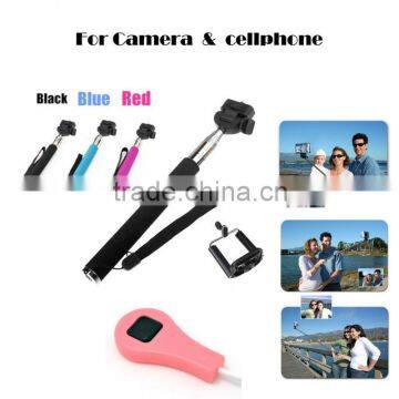 2 in 1 Combo Handheld Monopod Plus Self-timer kit Wired Cable Camera Shutter for Android iphone Samsung HTC CL-57