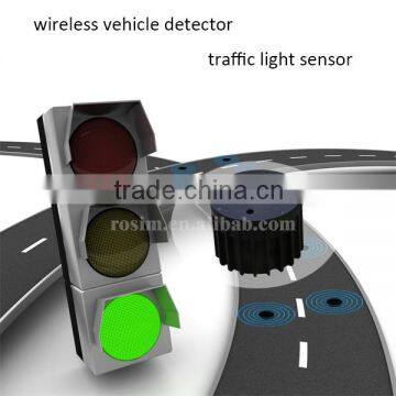 Traffic light sensor for vehicle detection traffic management with wireless network