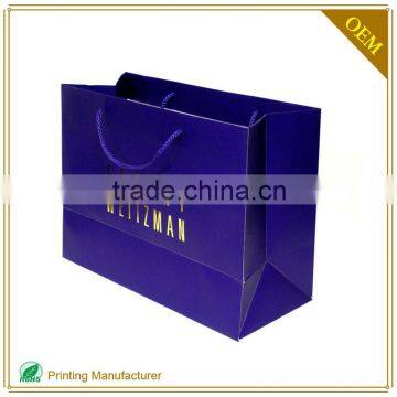 China Door Gift Paper Bag Manufactures With Silver Logo Print Custom Design