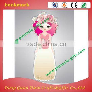 paper card book marks with girl pattern for book reader