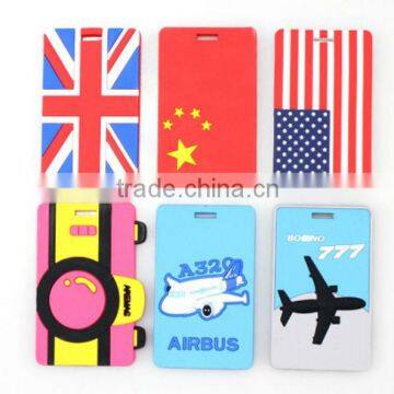 three demension travel luggage tags