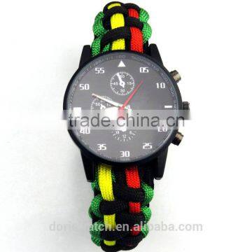 Hot new product for 2016 weave quartz unisex watches muticolors
