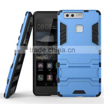 New kickstand TPU PC hybrid slim armor case for huawei ascend P9, Hybrid Phone Case for Huawei P9