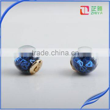 Trendy Ball Double Side Pearl Stud Earrings Glass Beads Elegant Sunflower Statement Earrings Summer Style Fashion Jewelry photo-5