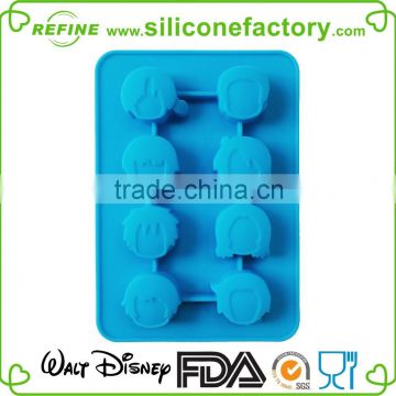 Disney audited factory for cute cartoon head portrait silicone chocolate making mould