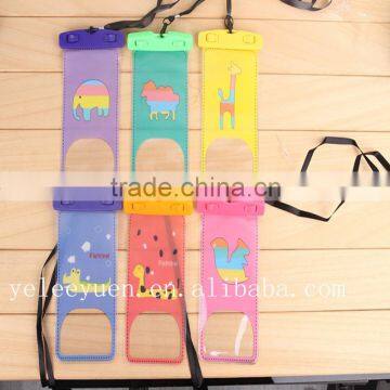 New style wholesale PVC cartoon colour colourful waterproof bag for protect mobile phone