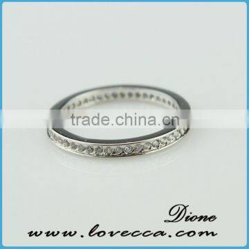 New Fashion Women 18K white Gold Band Wedding Crystal Ring gift