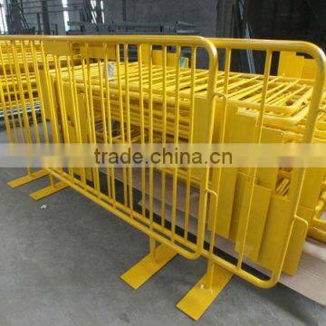 yellow metal traffic safety security fence