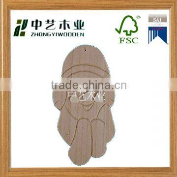 2015year china factory FSC&SA8000 promotional wooden Christmas crafts for Santa Claus