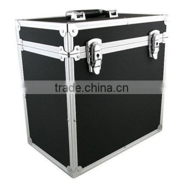 12 Inch Record Flight Case In Black /Silver Holds 50 LP/12"