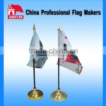 Custom design desk flag with pole and stand