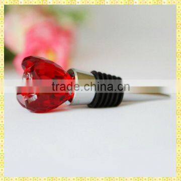 Noble Crystal Red Rose Wine Stopper For Wedding Decoration