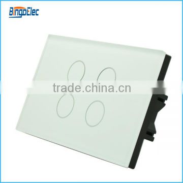 110-250 Voltage 4gang white touch light switch