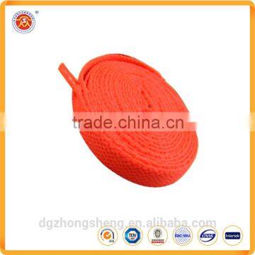 2016 Double Layer Cotton Material Pure Color Flat Shoelaces With Transparent Plastic Tips photo-6