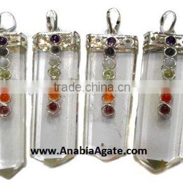 Crystal Quartz Flat Stick Pendants Jewelry For Sell