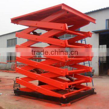 stationary scissor lift hydraulic freight elevator