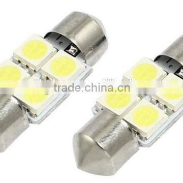 RV LED Light interior lamp DC 12V White 4 5050 SMD Dome Map Festoon LED Light Lamp Bulbs 30mm for Auto