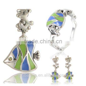 Vintage Owl Set Jewelry Value 925 Silver Ring Silver Stud Earrings Silver Jewelry Rhodium Sets S265 photo-4