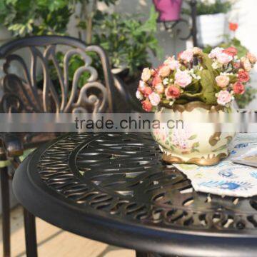 2016 Hot Selling All Weather Elegant Modern Patio Cast Aluminum Outdoor Table With Cushion photo-6