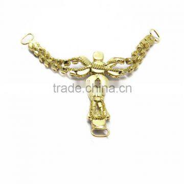 Gold Fashion Crystal Rhinestone Shoe Accessories Shoe Chain For High Heels